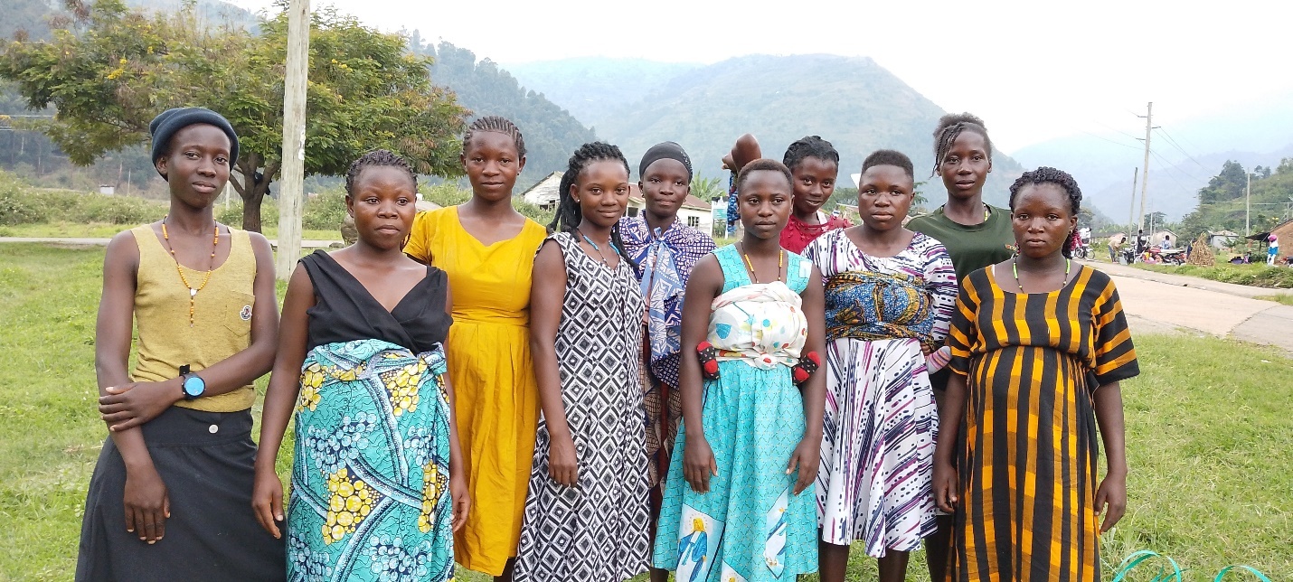 Biira on the day she was enrolled for the basket weaving training project.