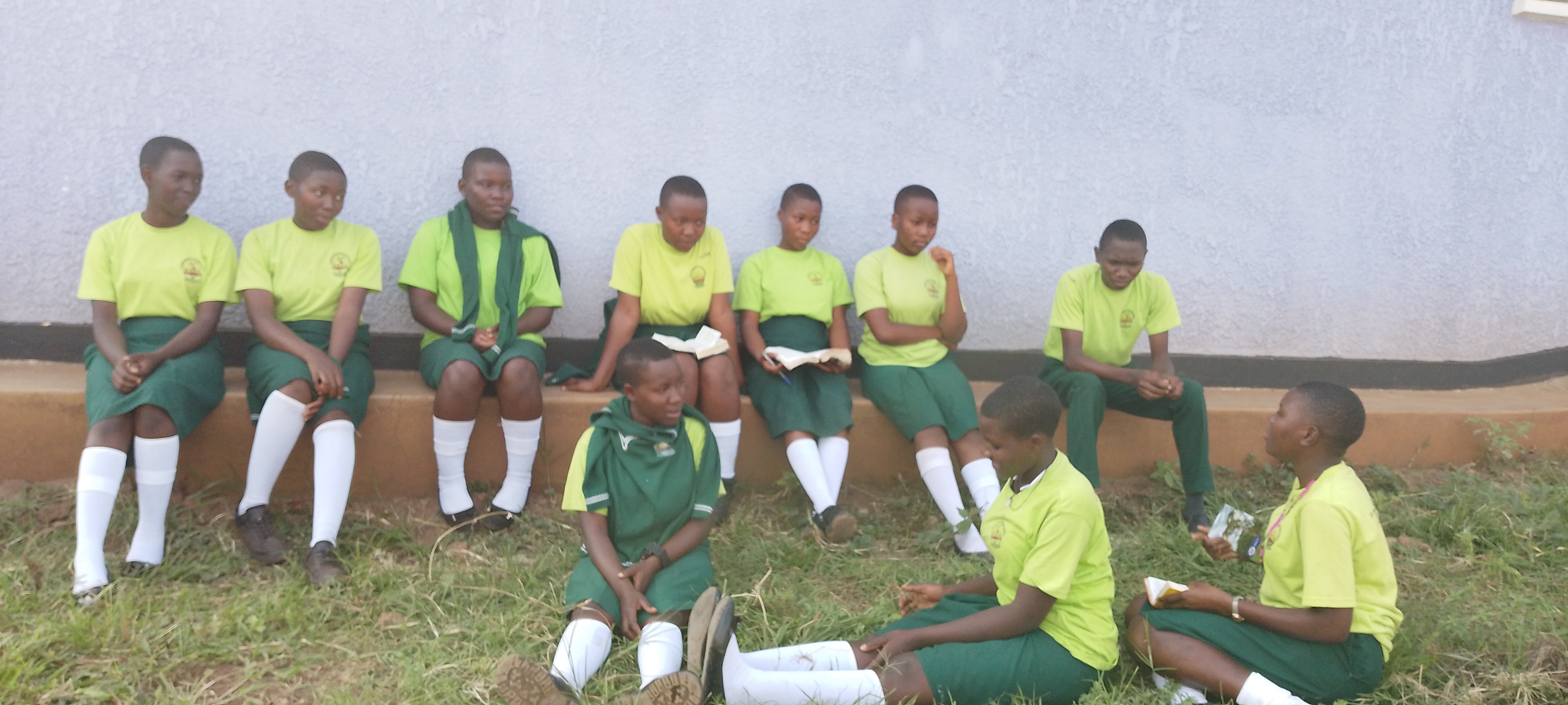 St. Paul's Vocational Secondary School prayer warriors take part in Bible study.